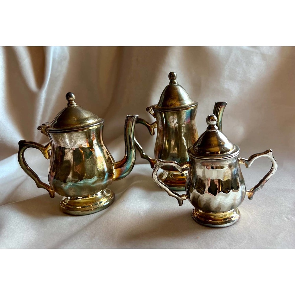 Godinger Silver Coffee, Tea, Sugar set